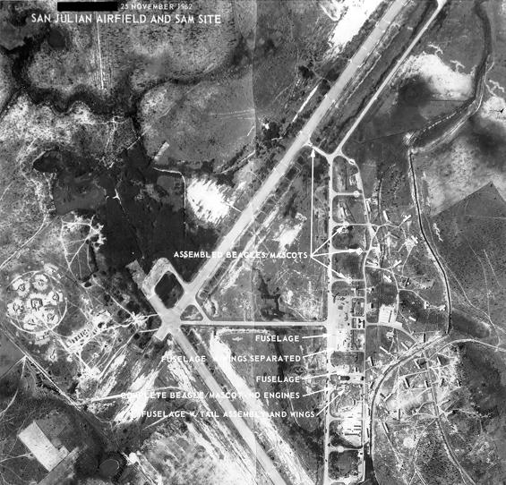 Reconnaissance Photograph - San Julian airfield & SAM site - 25 November 1962