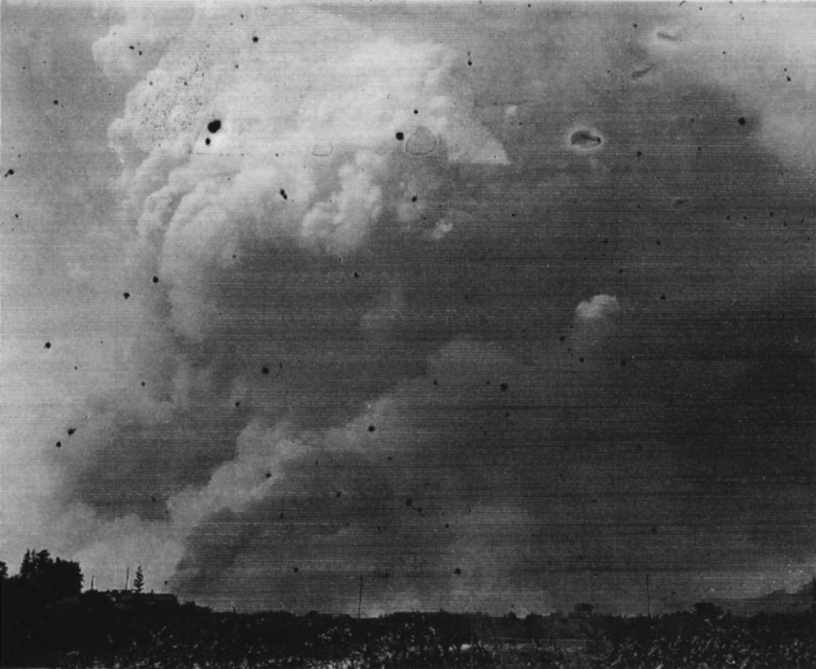 de vuurstorm op Hiroshima