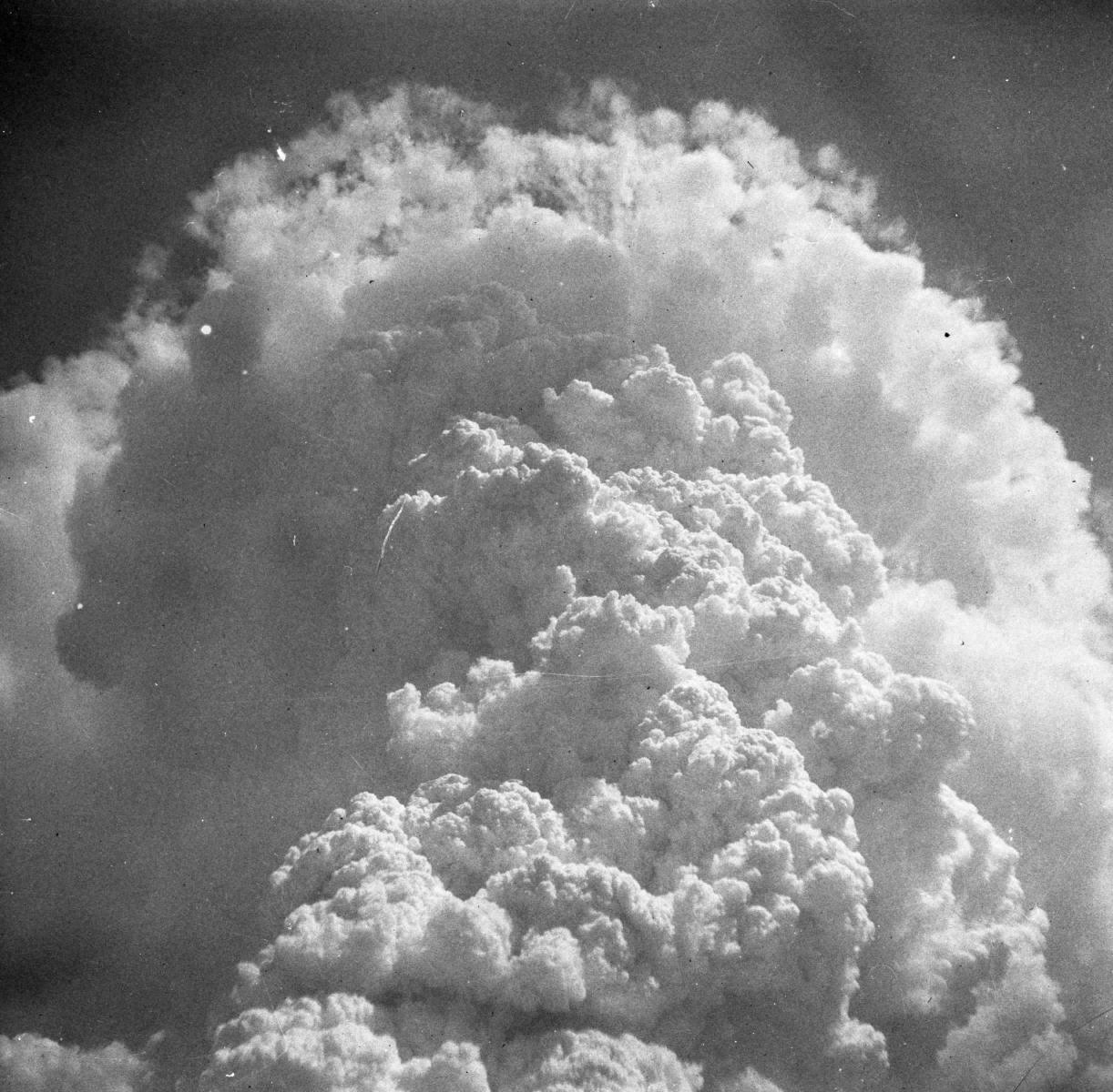 Smoke from the firestorm over Hiroshima